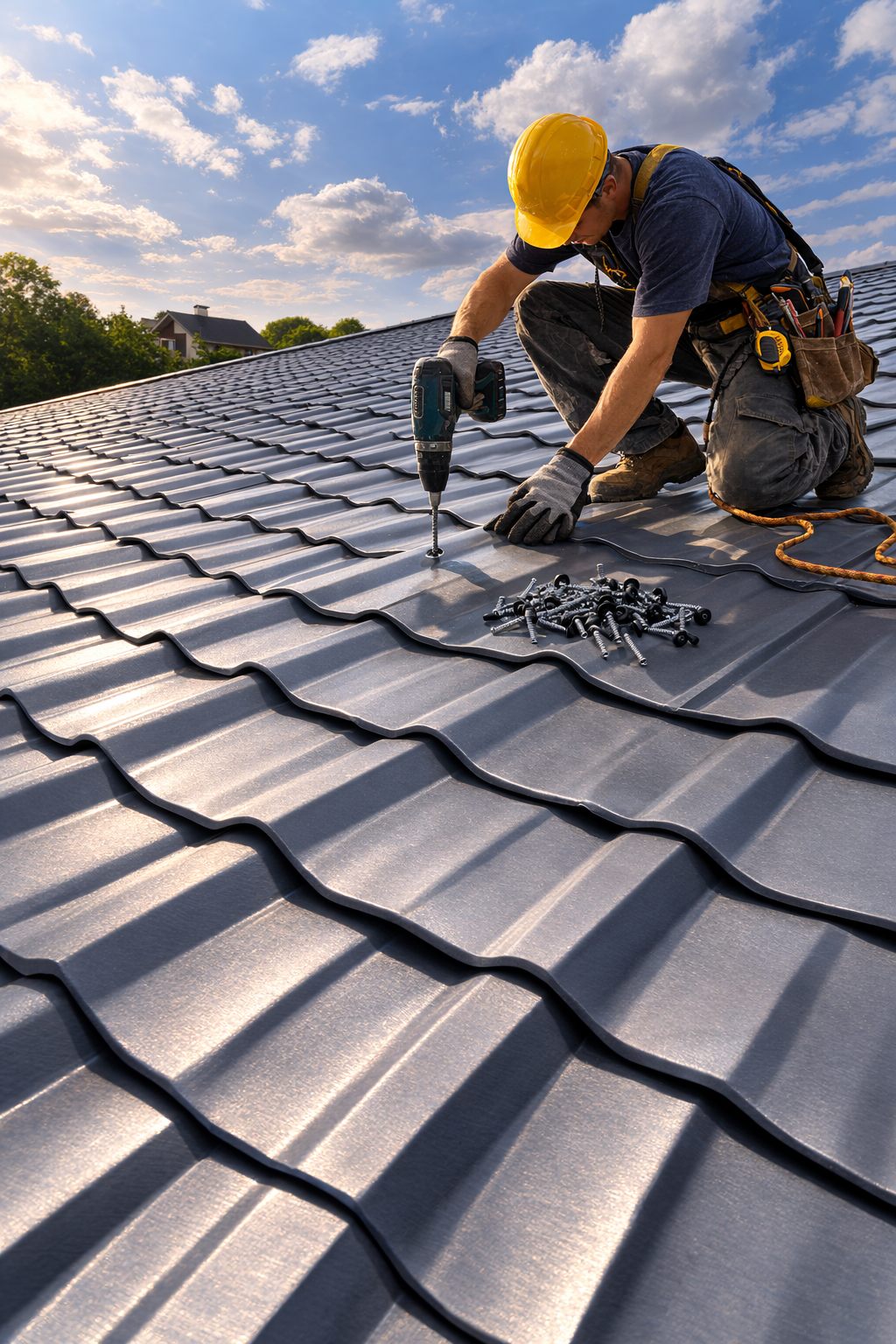 Metal roof installation in Ontario